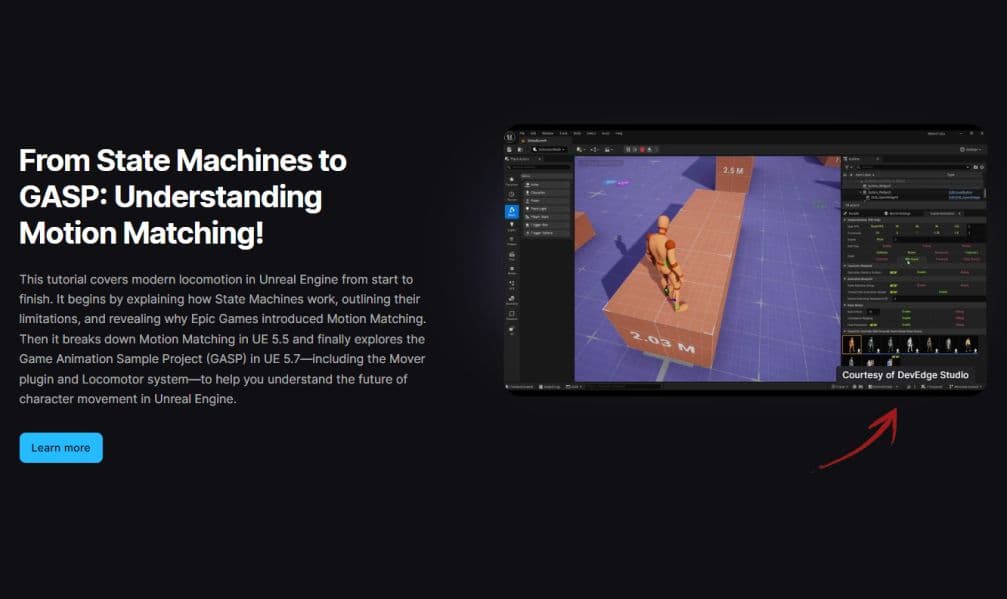 Epic Games January Learning Content featuring DevEdge Studio
